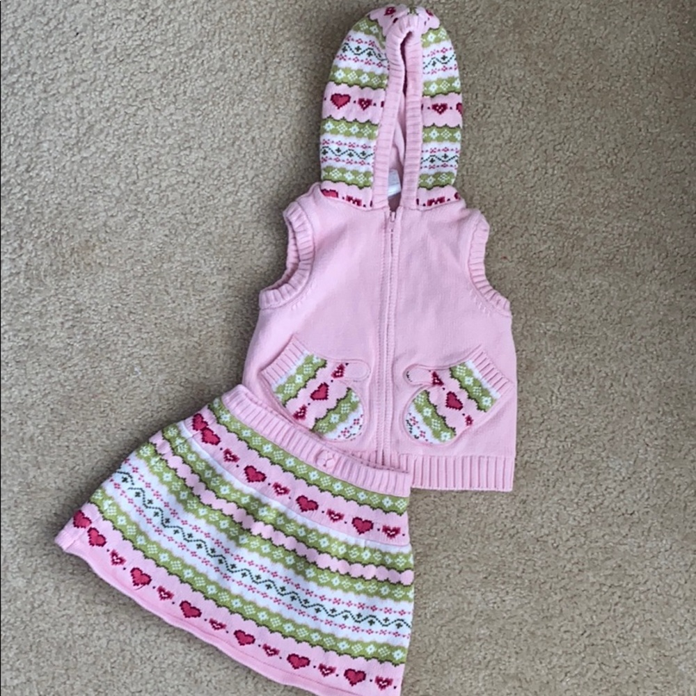 Gymboree size 3T sweater vest & skirt set